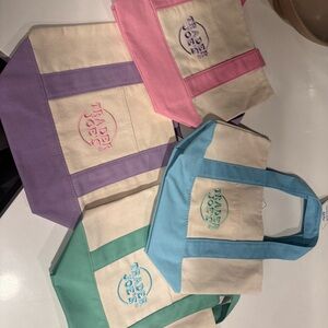 Trader Joe's Canvas Mini Totes! 4x